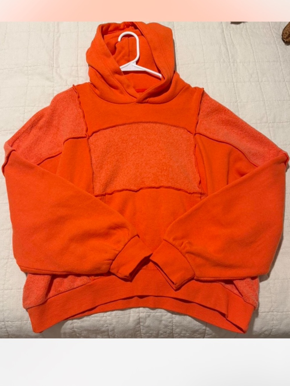 Aerie Coral Patchwork Hoodie